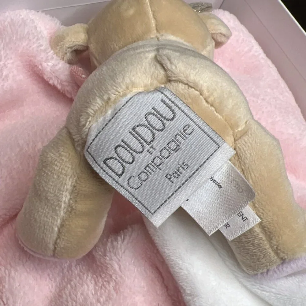 DouDou Et Compagnie Paris Pink Deer Comforter and Blanket